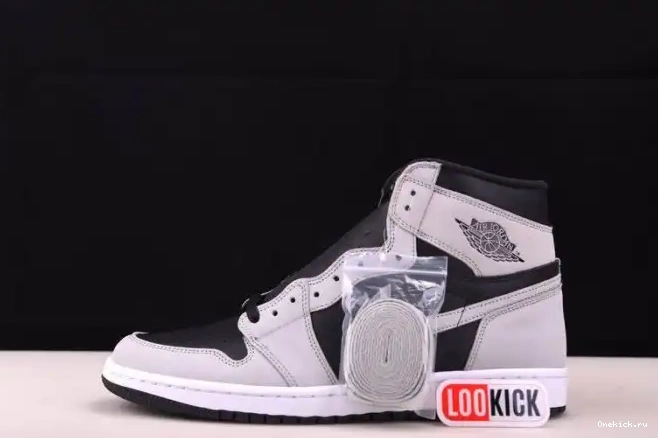 One Kick Jordan Light 555088-035 Black 1 Smoke High Retro White Air Grey 0528
